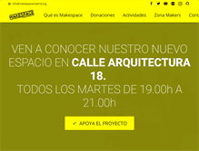 Tablet Screenshot of makespacemadrid.org